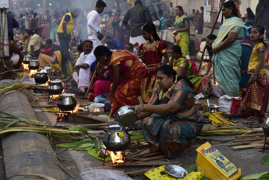 Pongal is a four-day harvest festival dedicated to the Sun God. To mark the festival, the Pongal sweet dish is prepared and is first offered to the Gods and Goddesses